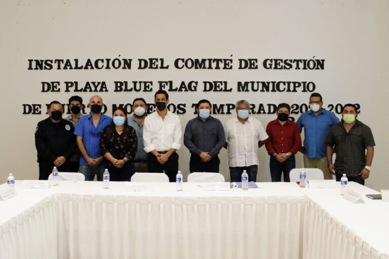 Instala Gobierno de Puerto Morelos Comité de Gestión de Playa Blue Flag, temporada 2021-2022