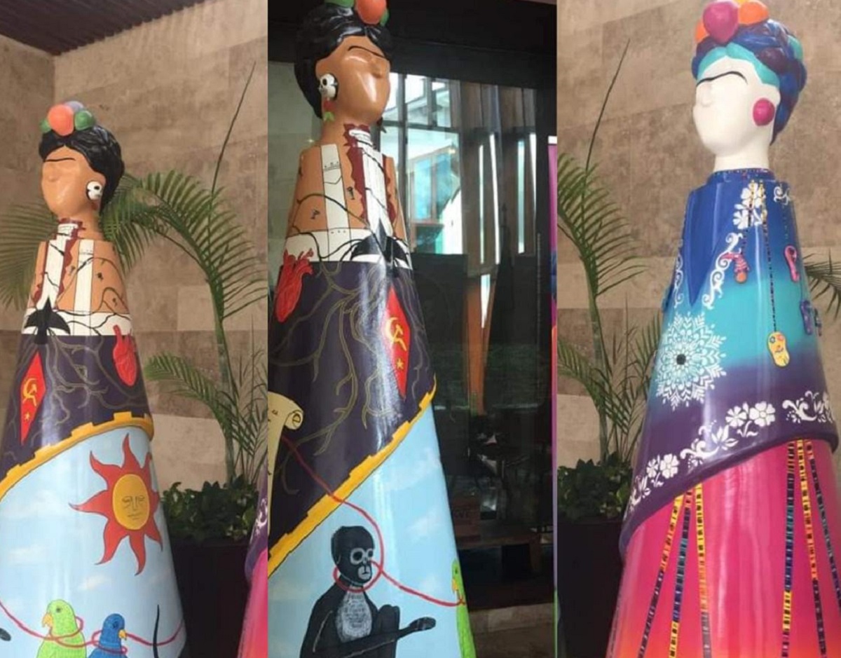 Llegan Fridas monumentales a Playa del Carmen