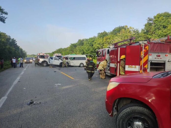 Choque deja 5 fallecidos en la carretera Tulum - Felipe Carrillo Puerto
