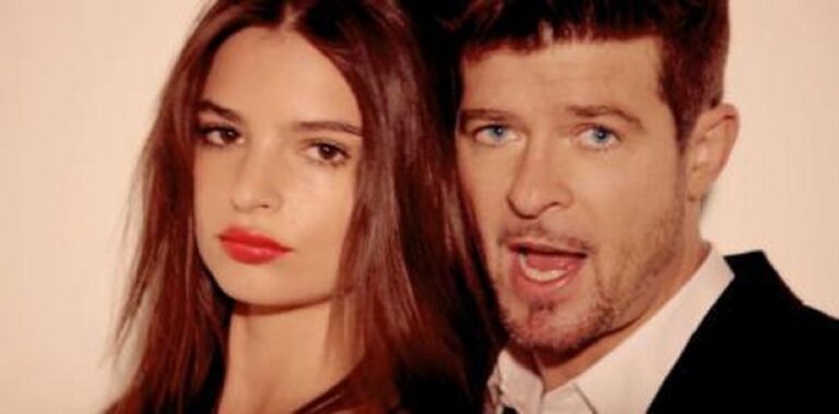 Denuncia Emily Ratajkowski a Robin Thicke por acoso durante la grabación de "Blurred lines"