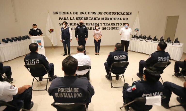 Recibe Blanca Merari Tziu Muñoz equipo de comunicación por parte de la Secretaría Estatal de Seguridad Pública