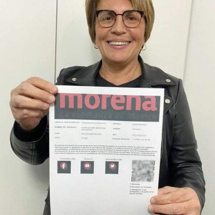 Laura Beristain se registra como aspirante a la gubernatura de Quintana Roo por Morena