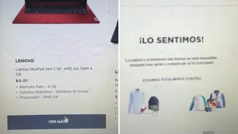Palacio del Hierro ‘vende’ una laptop en 0.01 pesos, pero no deja comprarla