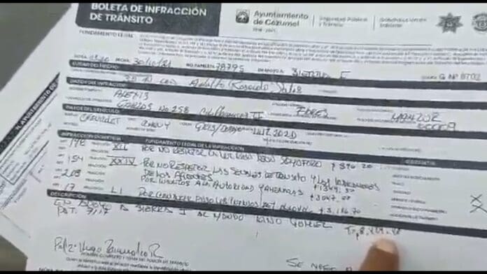 ¡PAPI AL RESCATE! Su bendi se pasa el alto, lo multan y denuncia