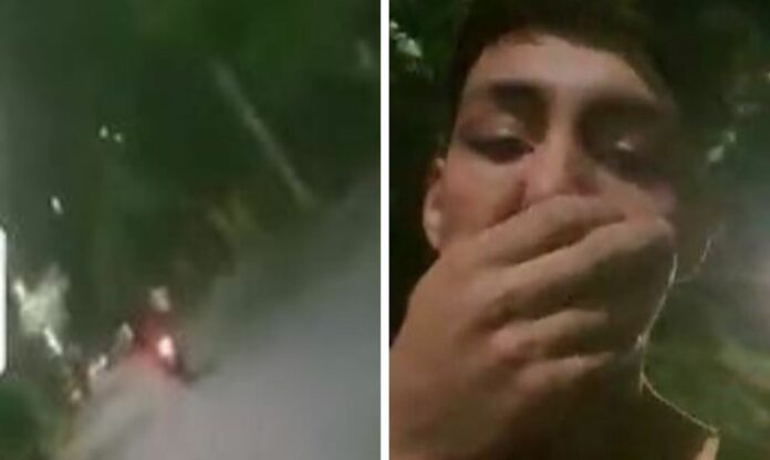 ¡Qué mala suerte! Sujeto ayuda a otro a encender su moto varada, luego se la robó