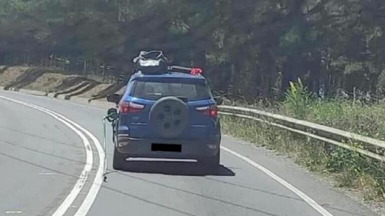 No quisieron pagar la gasolina, se dieron a la fuga con el dispensador puesto en el auto