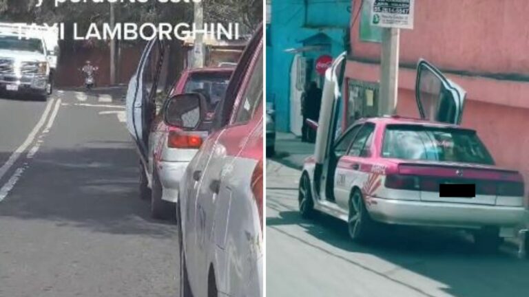 VIDEO: Descubren en la CDMX el 'Lambotsuru', un taxi con puertas levadizas y es viral