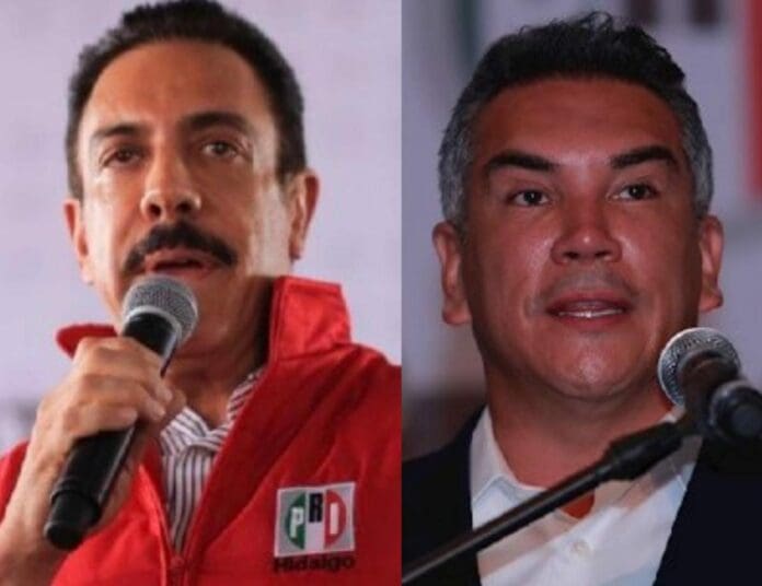 Está buena la pelea entre Omar Fayad y el dirigente del PRI; ambos se acusan mutuamente de haber traicionado al partido. Foto: Redes sociales