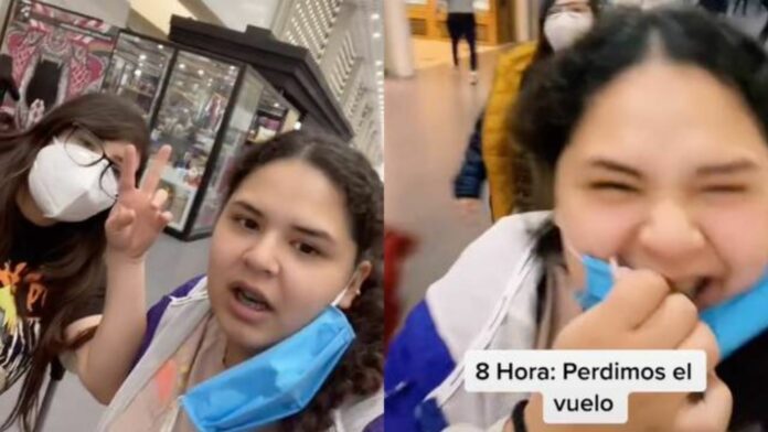 Tiktoker retrasa su vuelo 8 horas y aún así lo pierde, se quedó dormida