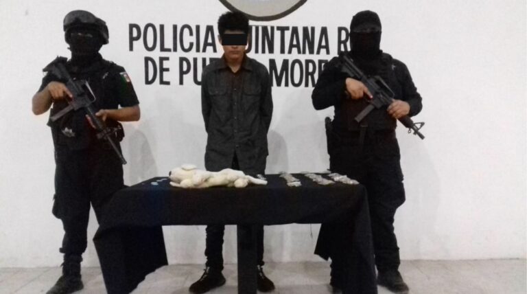 NARCO-OSITO: Lo detienen con peluche relleno de droga en Puerto Morelos