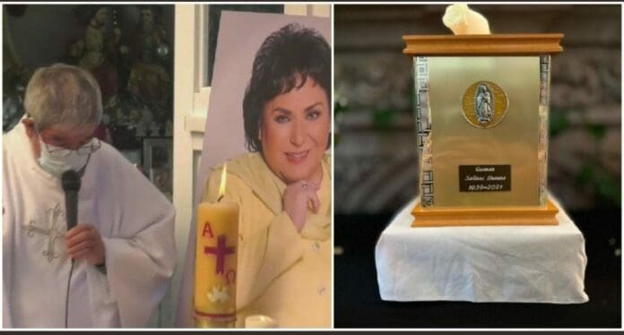 Las cenizas de Carmen Salinas fueron depositadas en la cripta de su familia; quedarán junto a las de su hijo Pedro Plascencia. Foto: Sin Embargo