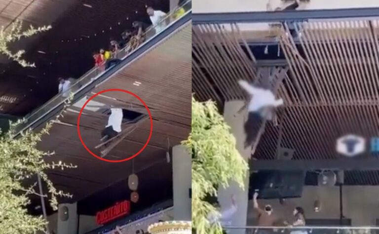 VIDEO: Hombre sobrevive luego de caer desde un tercer piso en Nuevo León