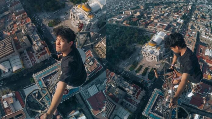 Youtuber escala antena de Torre Latino y lo presume en vídeo