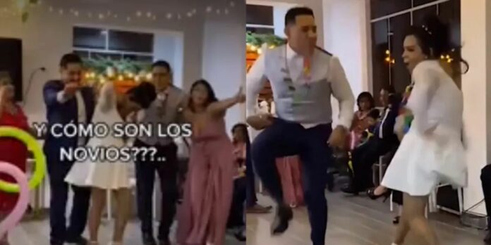 Novios hacen del 'Eso Tilín' el himno de su boda y hacen gracioso baile