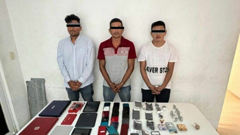 Detienen en Playa del Carmen a Lucio, Ramón y Fernando con botín de joyas y efectivo