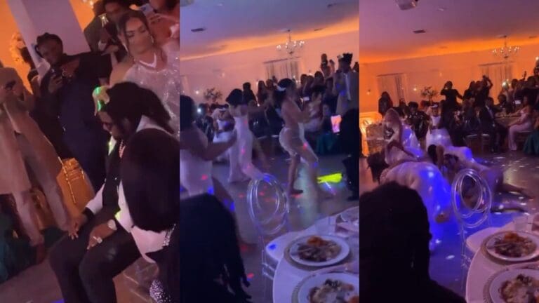 VIDEO novia le hace twerking a su esposo durante la boda