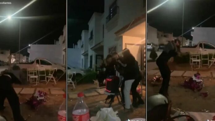 Video: Amigas hacen posada y golpean una piñata como terapia