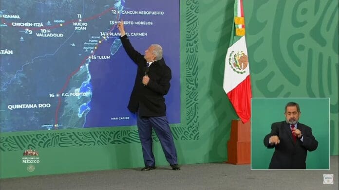 Justifica López Obrador megaobras en Quintana Roo