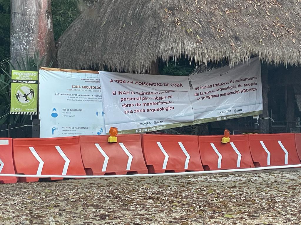 Cierran zona arqueológica de Cobá por obras