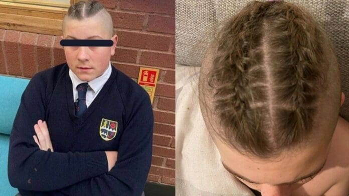Joven expulsado por usar trenzas exige el mismo derecho que las niñas a estilizar su cabello
