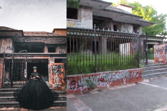 Quinceañera en Matamoros se vuelve viral por sesión de fotos en la “Casa Narcosatánica