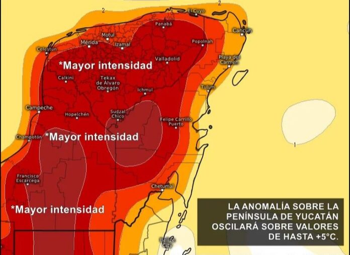 Las temperaturas se incrementarán sobre valores “muy calurosas” en México