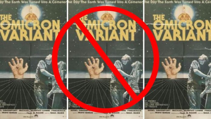 ¡No existe! Cartel de película llamada 'The Omicron Variant' no es real y está manipulado