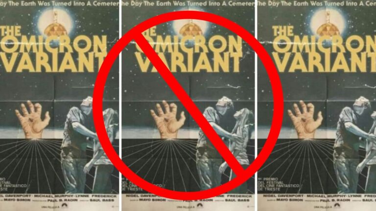 ¡No existe! Cartel de película llamada 'The Omicron Variant' no es real y está manipulado