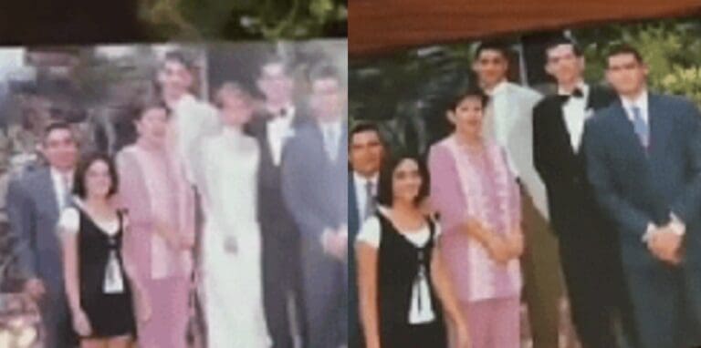 Mujer borra a la esposa de su hijo de la foto de su propia boda