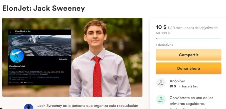 Adolescente que hackea jet de Elon Musk lanza campaña en Go Fund Me para recaudar 50 mil dólares