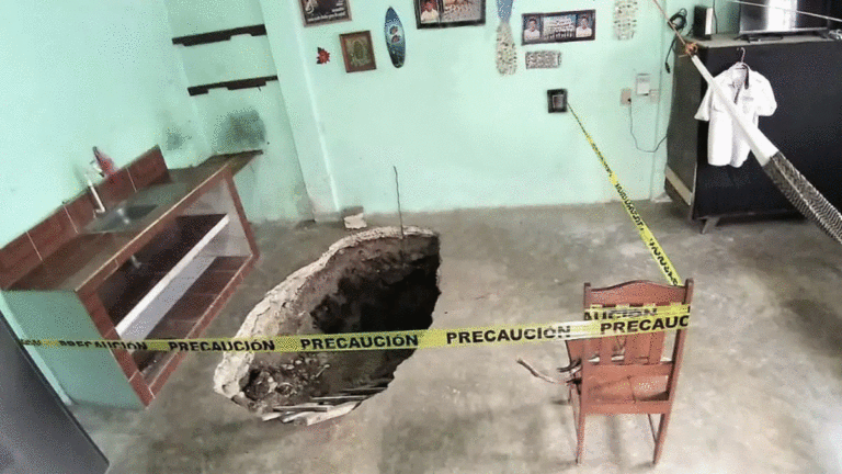Mujer descubre cenote debajo de su sala en Cozumel