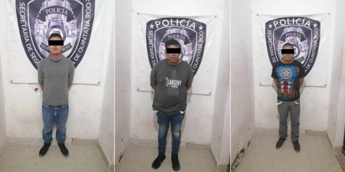 Detienen a tres hombres que transportaban droga en Puerto Morelos