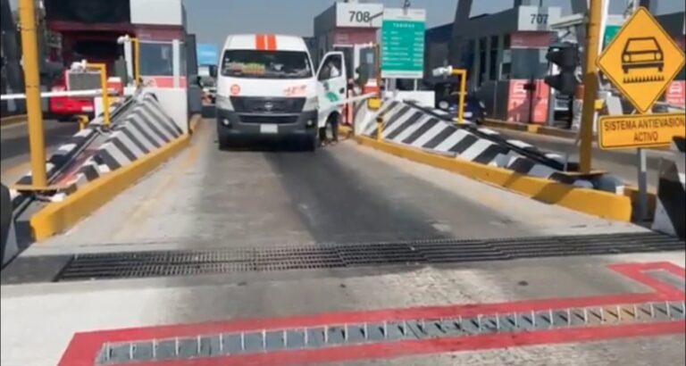 Así evaden el ‘ponchallantas’ para evitar pago de peaje en Ecatepec