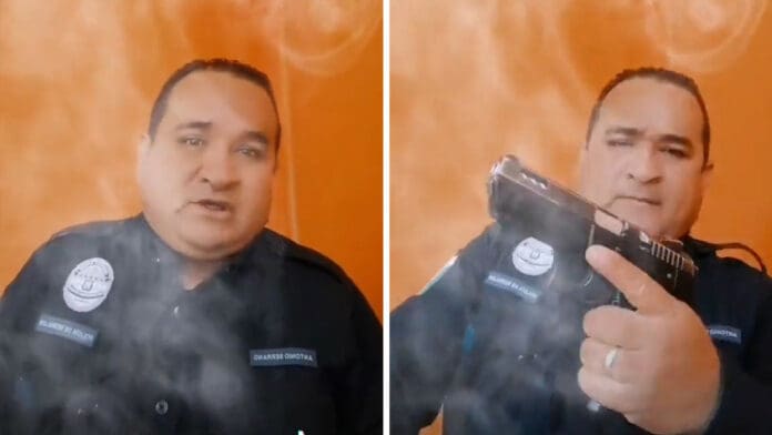 Suspenden a un policía que publicó un TikTok donde parodió al personaje del 'Teniente Harina'