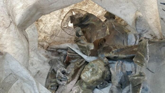 Estatua de Agustín Lara robada apareció en un negocio de compra de chatarra