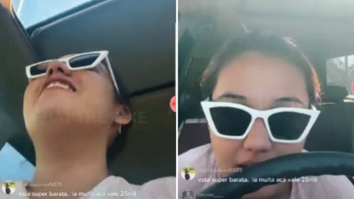 Tiktoker hace grabación en vivo mientras conduce ebria y la critican