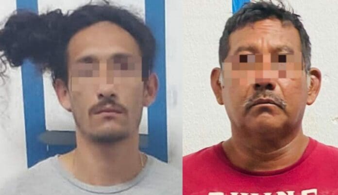 Otros dos narcomenudistas cayeron en Playa del Carmen. Las autoridades les aseguraron más de 200 bolsitas con marihuana. Foto. SP de Solidaridad