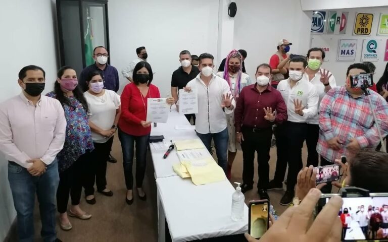 Firman convenio de coalición Morena, PT, PVEM y MAS