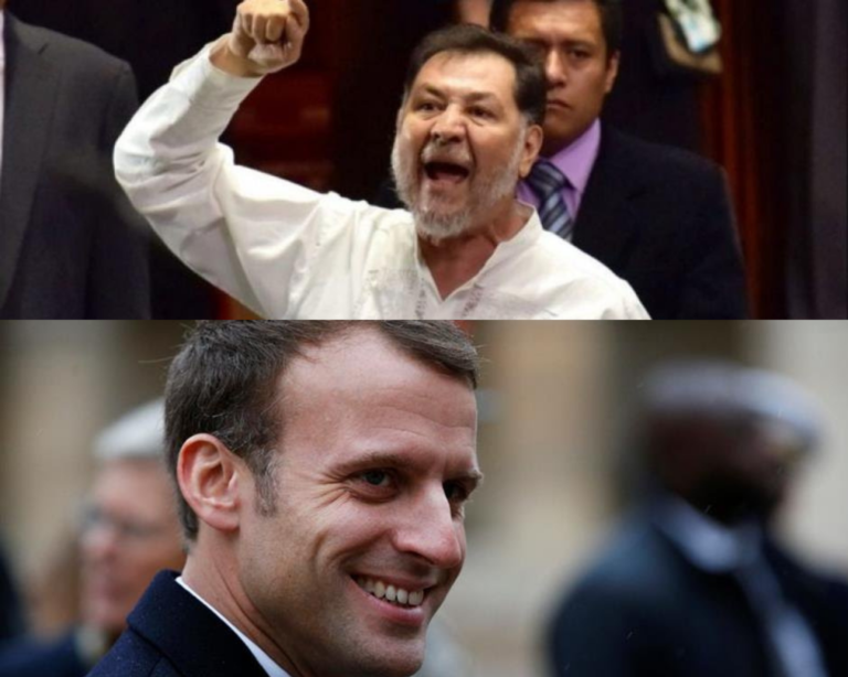 Noroña insulta al presidente de Francia, Emmanuel Macron: “Es un imbécil”