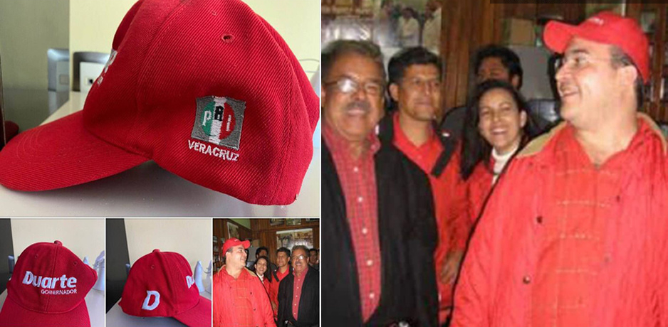 Venden en 20 mil pesos gorra que usó Javier Duarte en campaña