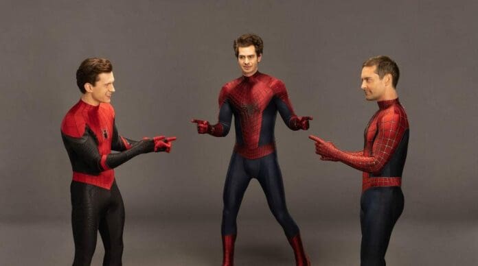 Los tres actores que interpretaron a Spider-Man en la última película recrearon el famoso meme; acaban de revelar las fotos. Foto: Marvel