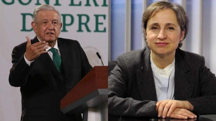 Carmen Aristegui fue criticada de nueva cuenta por AMLO; el presidente dijo que está contra él; ella respondió a los ataques. Foto: Redes sociales