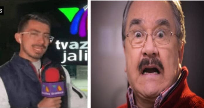 Reportero comete un 'Pedrito Sola' y confunde TV Azteca con Televisa