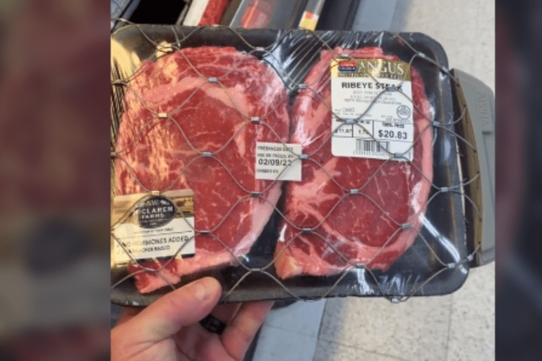 Video: Walmart vende carne "enrejada" y se hace viral en TikTok