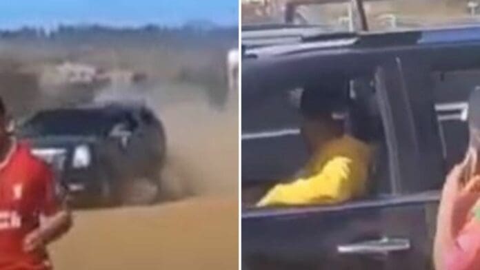 VIDEO: Conductor se mete a cancha de fútbol con todo y camioneta e intenta agedir a jugadores