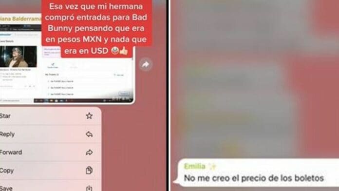 Una usuaria de TikTok se hizo viral en redes sociales por la compra de entradas que hizo para un concierto del cantante Bad Bunny, sin tomar en cuenta lo que hizo.