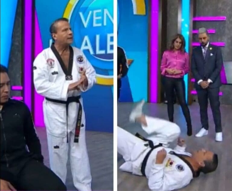 Tras “pelea callejera”, ahora Alfredo Adame imparte clase de defensa personal y presume cinta negra