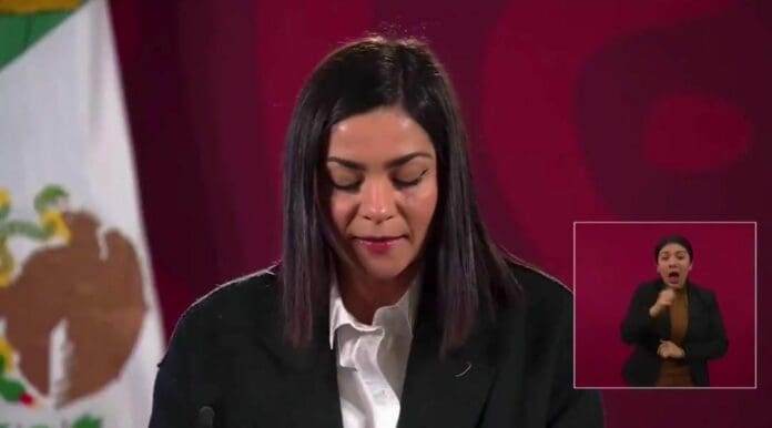 Liz Vilchis lo hace de nuevo. Primero dice que algo es mentira, luego que es verdad, y al final dice que todo es culpa de Calderón. Foto: Captura de video: