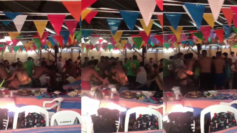 Captan a turistas en plena batalla campal en playa de Huatulco