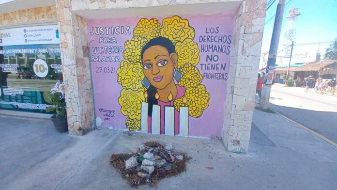 Realizan ofrenda a Victoria Salazar, salvadoreña asesinada hace un año en Tulum